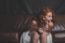 portrait smiling woman casual